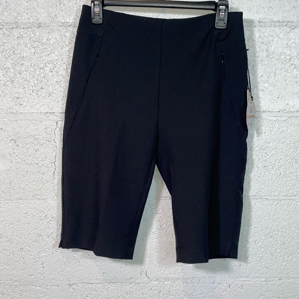 Tail White Label Women's Golf Fitted Clean Front Pieced Shorts black 4